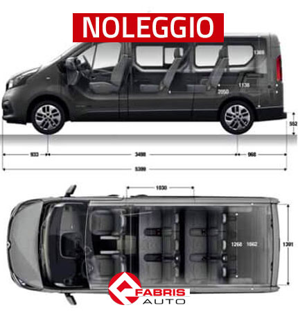 noleggio pulmiono 9 posti fabris auto nove vicenza